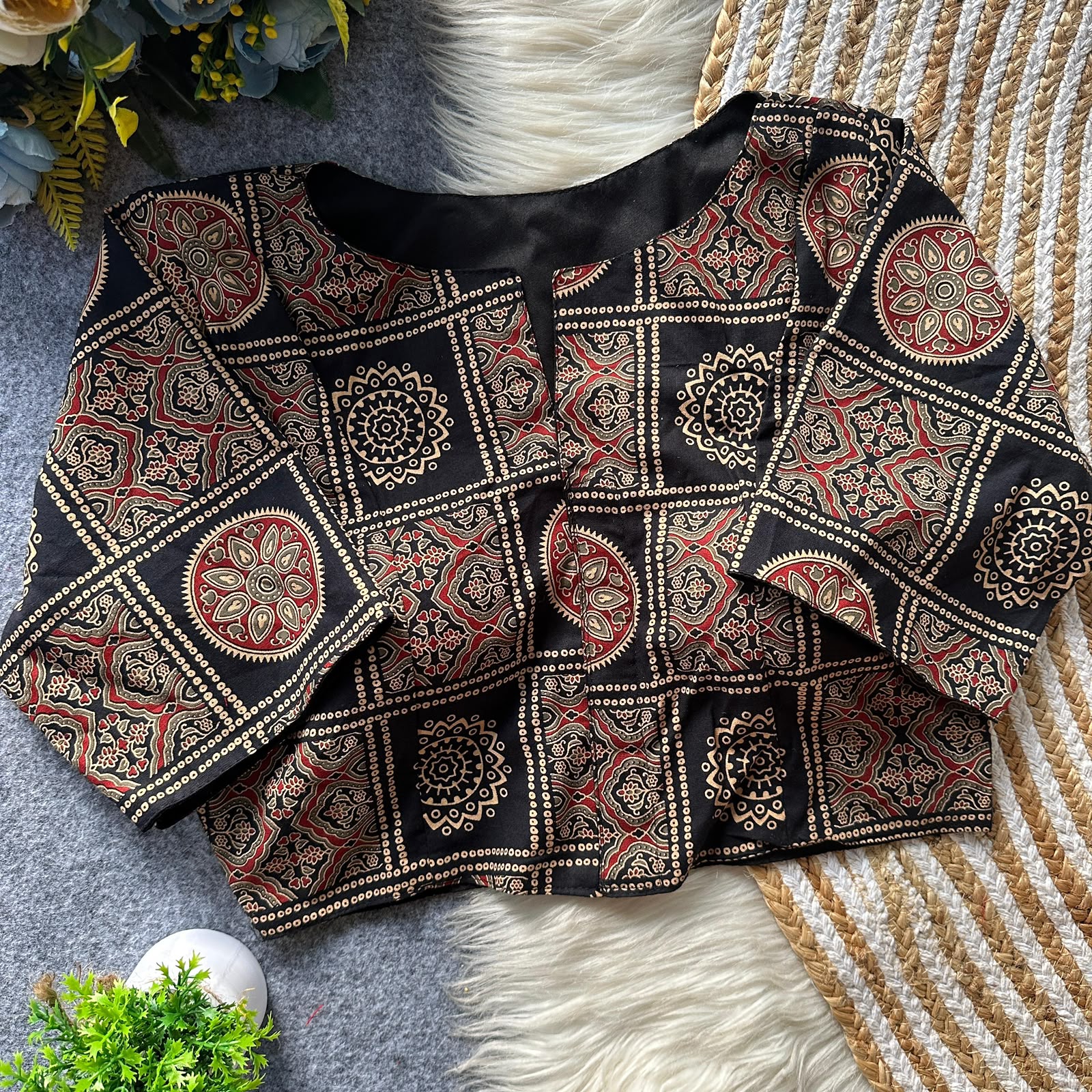 Original Ajrakh Cotton Designer Blouse